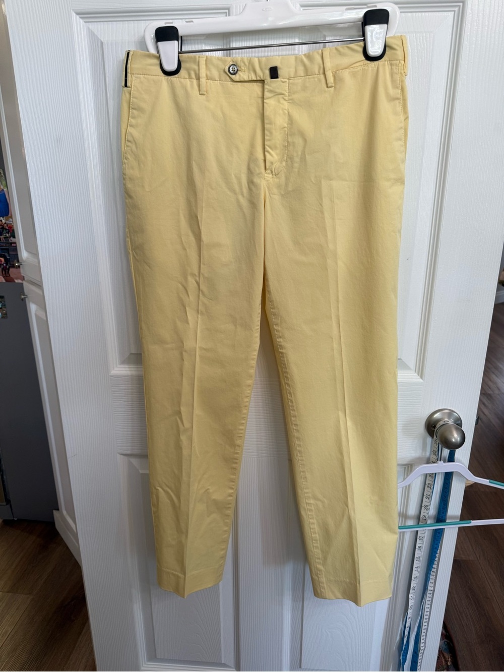 PT01 Pants Yellow Men Chino Mid Waist Slim Dress Trouser IT50/ 34x29” Cotton